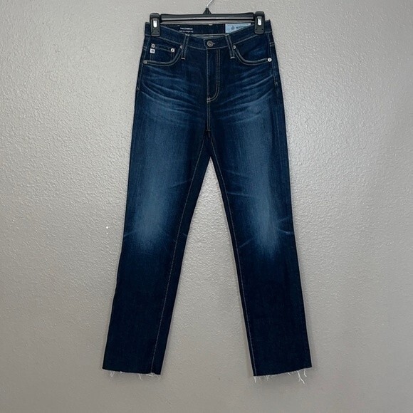 AG Adriano Goldschmied Women's Isabelle High-Rise Straight Leg Crop Jean 24R - Picture 1 of 14